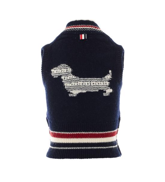 26FW 톰브라운 도니골 RWB 스트라이프 헥터 포인텔 베스트 FKV233A Y1506415 BLUE - THOM BROWNE