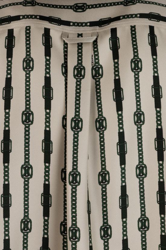 26FW 셀린느 긴팔 셔츠 RC0CF1768 GDV9 CREAM DARK GREEN - CELINE
