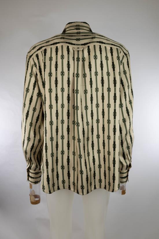 26FW 셀린느 긴팔 셔츠 RC0CF1768 GDV9 CREAM DARK GREEN - CELINE