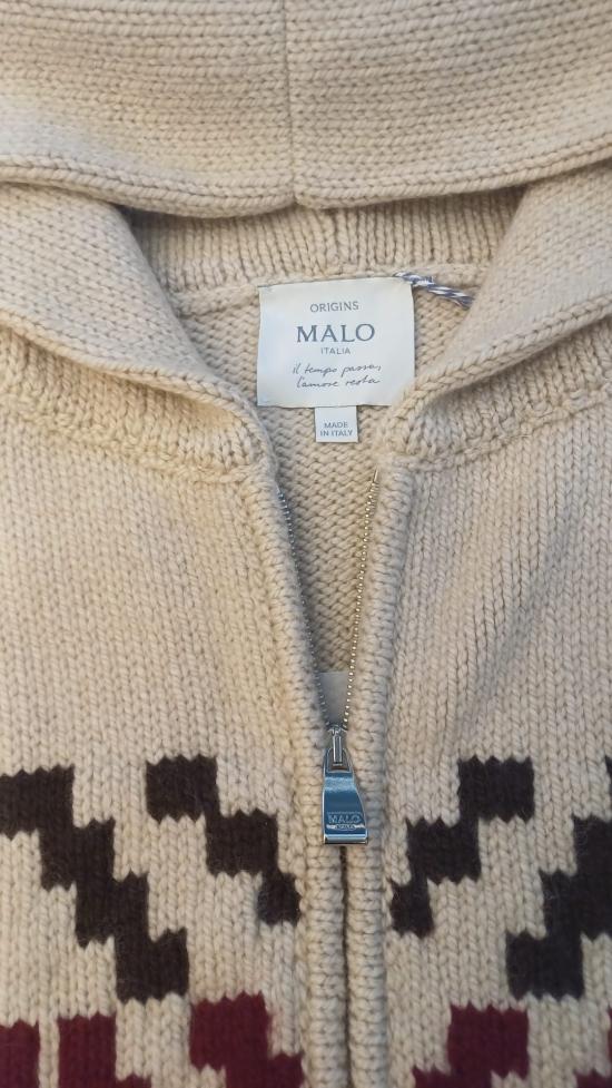 26FW 말로 집업 니트 XMK005 F1D04E3683 E3689 E3688 EN182 BEIGE VERDE BORDEAU - MALO