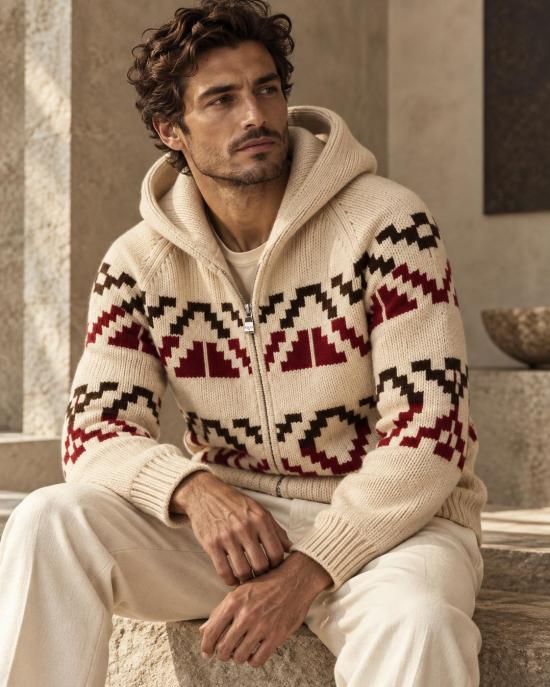 26FW 말로 집업 니트 XMK005 F1D04E3683 E3689 E3688 EN182 BEIGE VERDE BORDEAU - MALO