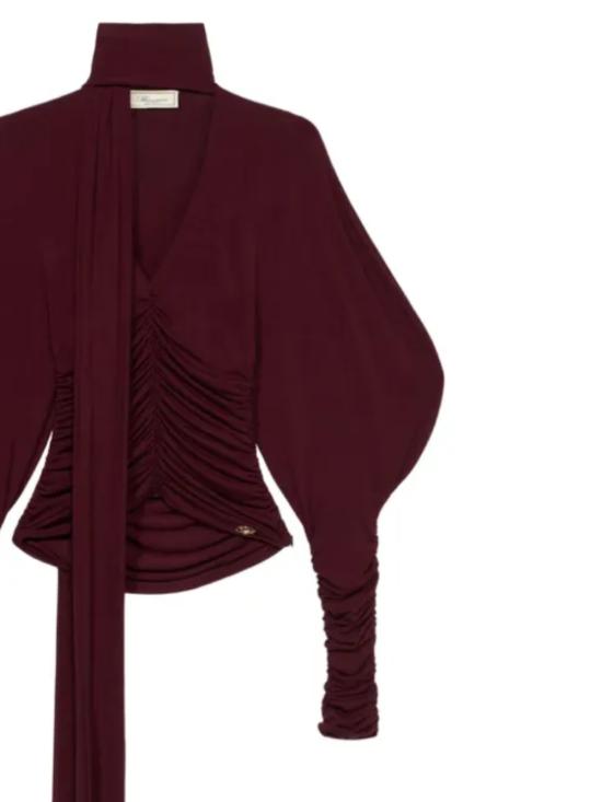 26FW 블루마린 셔츠 RF6078J1618 91317 BURGUNDY - BLUMARINE