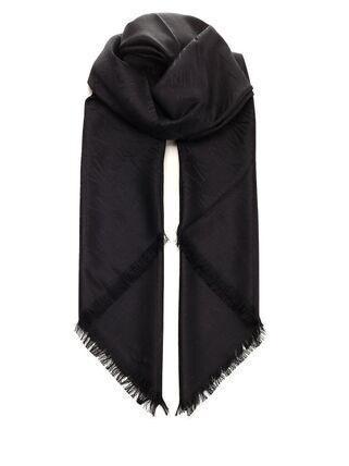 26SS 생로랑 라지 스퀘어 실크 울 자카드 스카프 7379303YN21 1000 - SAINT LAURENT