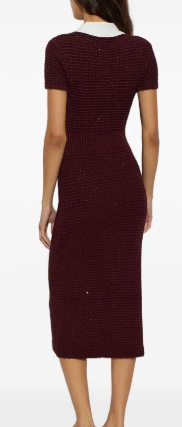 26FW 셀프 포트레이트 미디 원피스 091M BU BURGUNDY - SELF PORTRAIT
