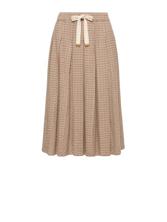 26FW 몽클레어 미디 스커트 2D0001 599LVF22 CHECK BEIGE
