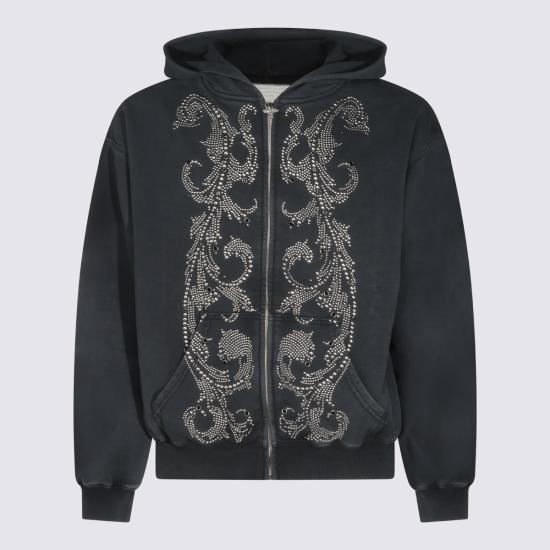26FW 에르콜레 스튜디오 후드 티셔츠 GF04195B BLACK