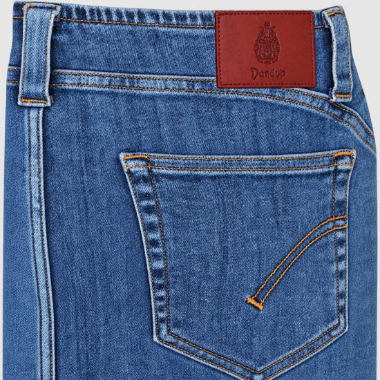 26FW 돈답 미디 스커트 G660B DS0397DXL2800 BLUE - DONDUP