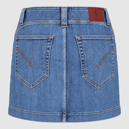 26FW 돈답 미디 스커트 G660B DS0397DXL2800 BLUE - DONDUP