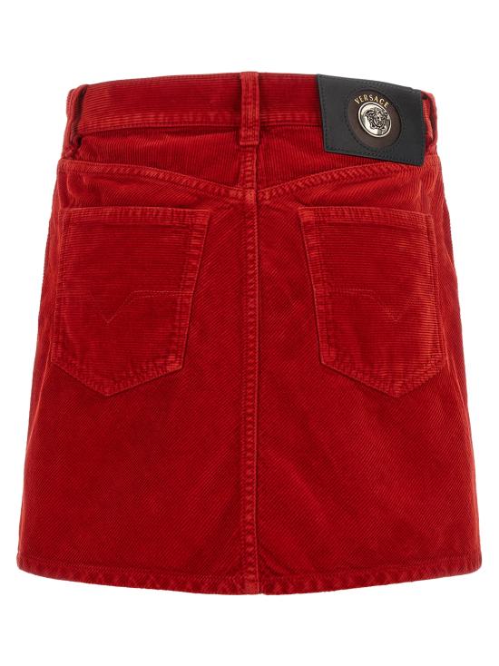 26FW 베르사체 롱 스커트 10267491A191671DA80 Red - VERSACE