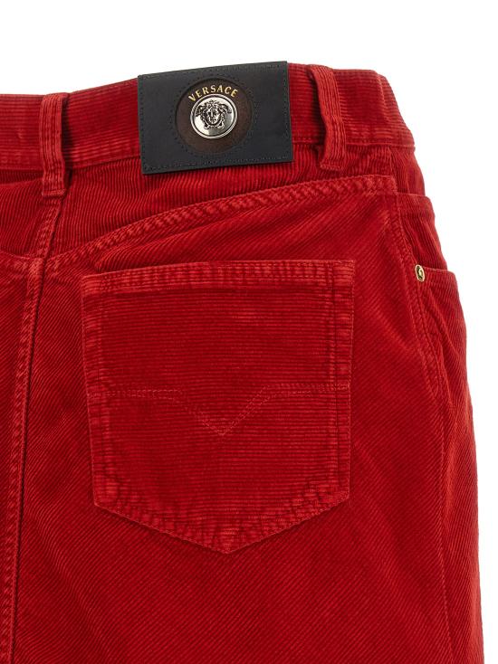 26FW 베르사체 롱 스커트 10267491A191671DA80 Red - VERSACE