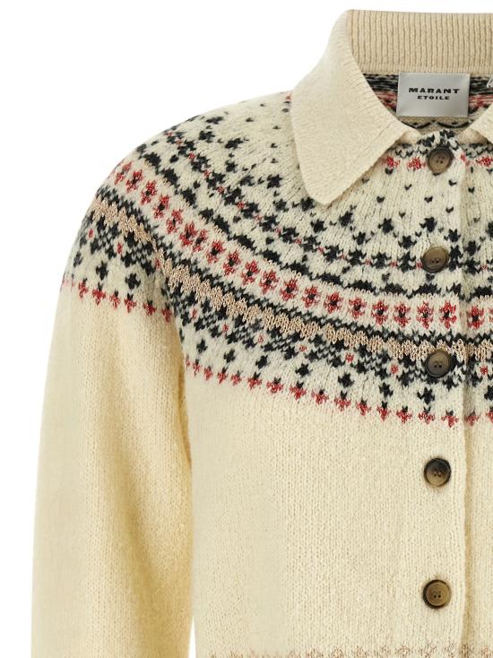 26FW 이자벨마랑에뚜왈 가디건 CA0198FAD3L16E23EC White - ISABEL MARANT ETOILE