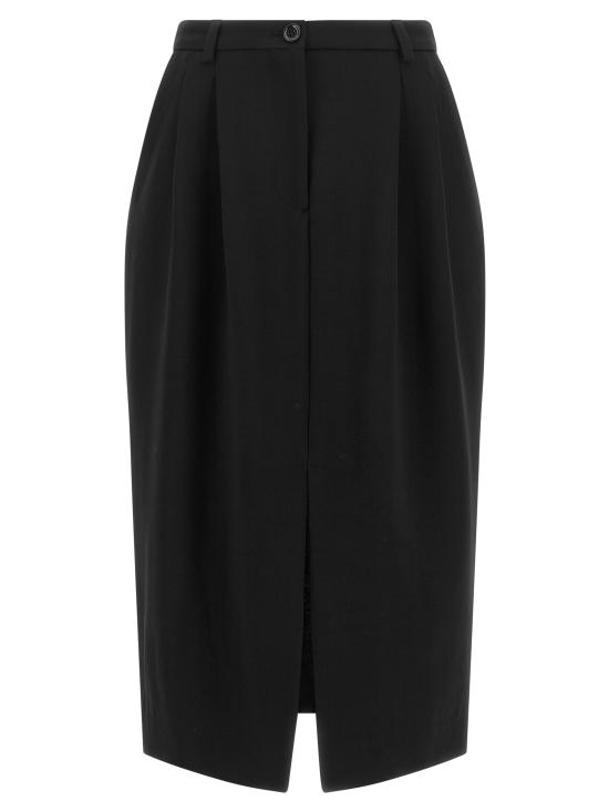 26FW 돌체앤가바나 미디 스커트 F4DKTTFU2L8N0000 Black