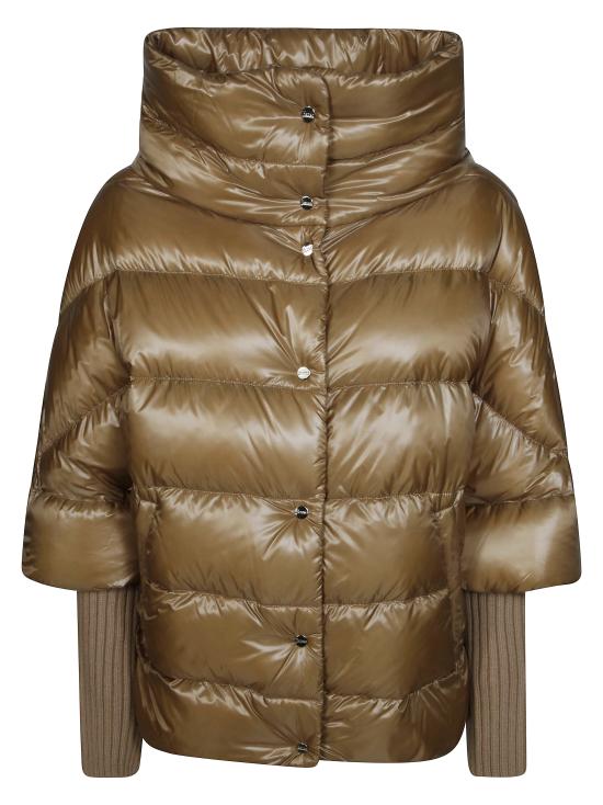 26FW 에르노 하이넥 퀼팅 케이프 다운 재킷 PI002256D12017Z 2157 BEIGE
