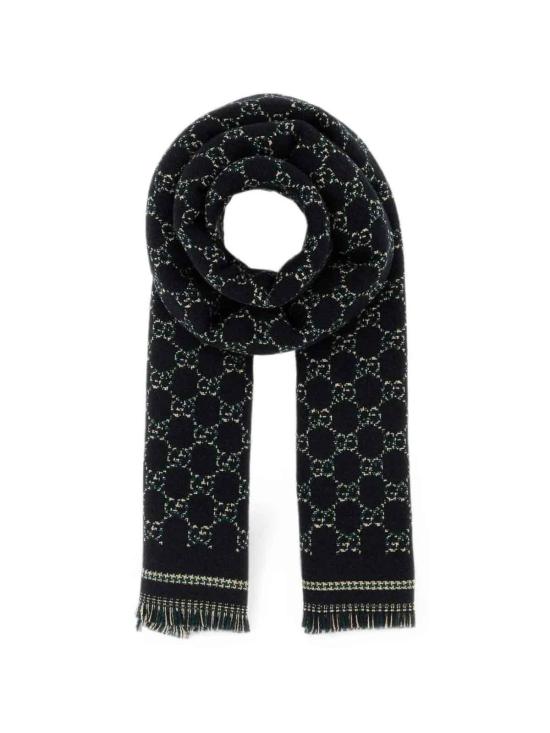 26FW 구찌 울 자카드 스카프 8362644G3861066 BLACK - GUCCI