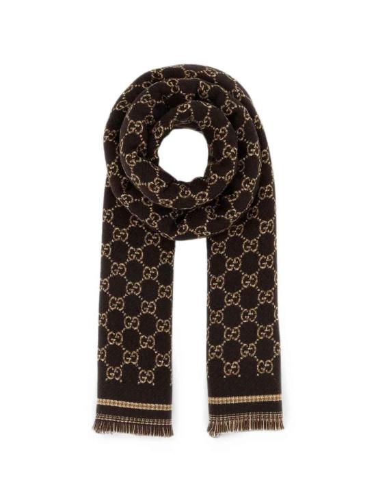 26FW 구찌 울 자카드 스카프 8362644G3862079 BROWN - GUCCI