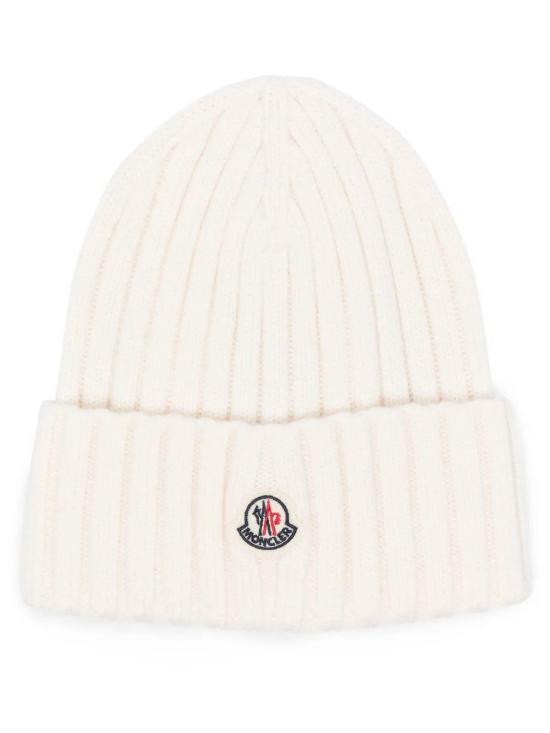  몽클레어 로고 울 비니 L20933B00036A9327030 WHITE - MONCLER