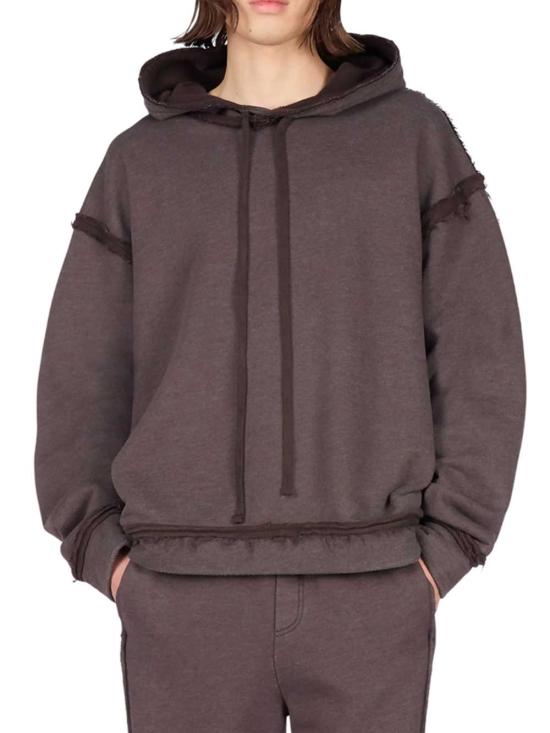 26FW 하이쿠레 후드 티셔츠 HEM54091TJ069PX DEEP BROWN T0575 - HAIKURE