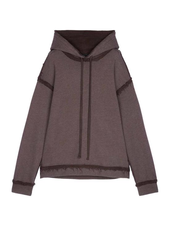 26FW 하이쿠레 후드 티셔츠 HEM54091TJ069PX DEEP BROWN T0575