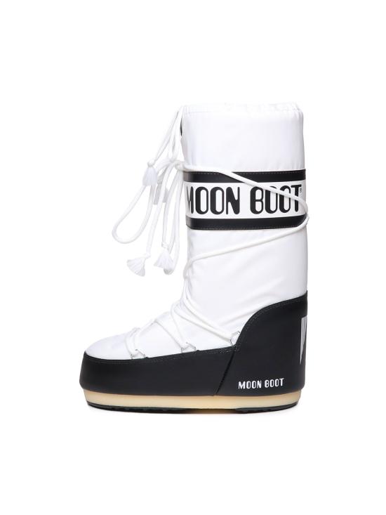 26FW 문부츠 아이콘 나일론 부츠 80D1400440 NA02 WHITE BLACK - MOON BOOT