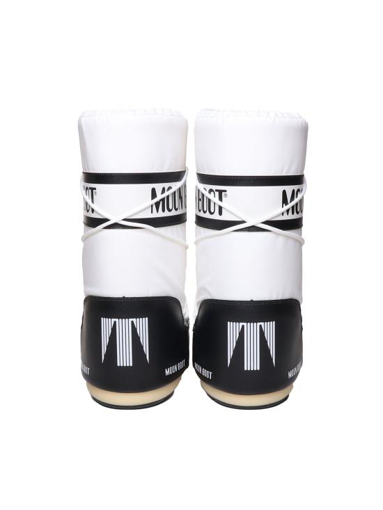 26FW 문부츠 아이콘 나일론 부츠 80D1400440 NA02 WHITE BLACK - MOON BOOT