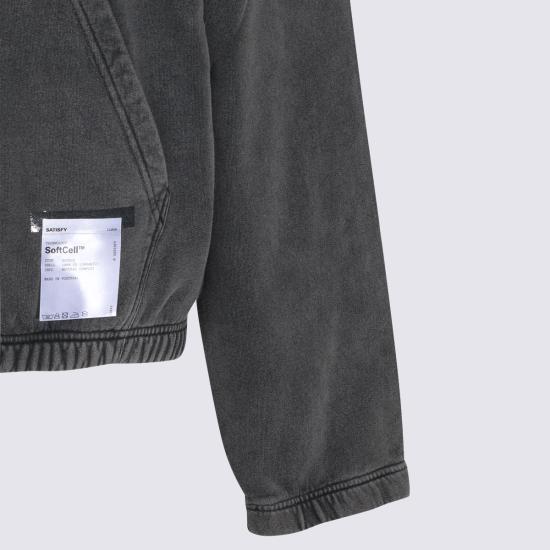 26FW 새티스파이 소프트셀 후드 11046 00A02 AGED BLACK SAB - SATISFY