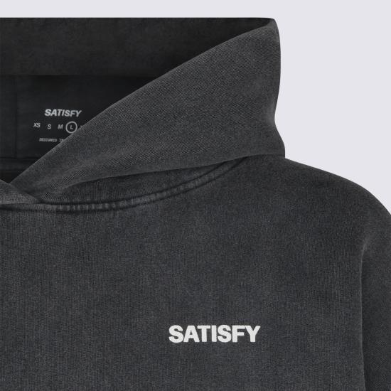 26FW 새티스파이 소프트셀 후드 11046 00A02 AGED BLACK SAB - SATISFY