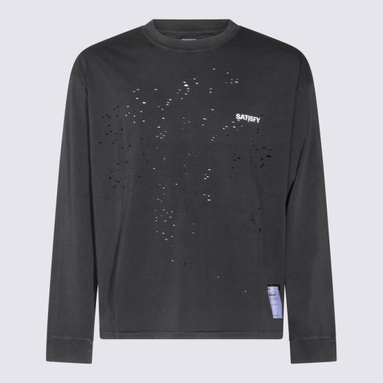 26FW 새티스파이 긴팔 티셔츠 11073 00A02 AGED BLACK SAB