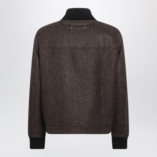 26FW 마르지엘라 울 헤링본 봄버 자켓 S67AM0122S54246 Brown - MAISON MARGIELA