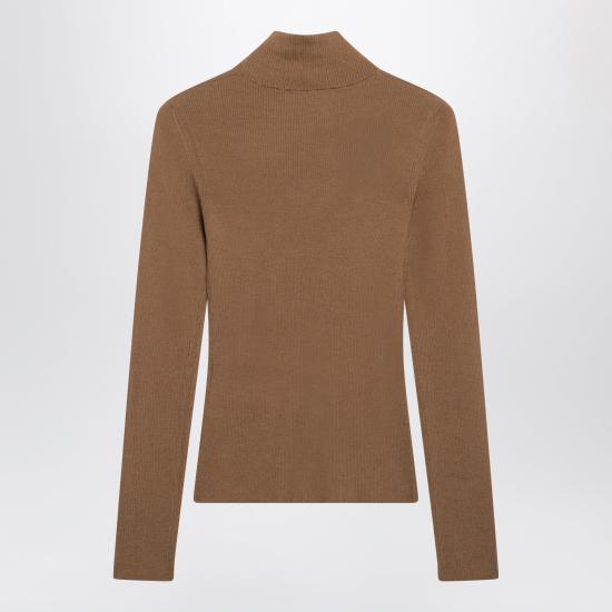 26FW 막스마라 긴팔 티셔츠 MXSCAVALLOWO Brown - MAX MARA