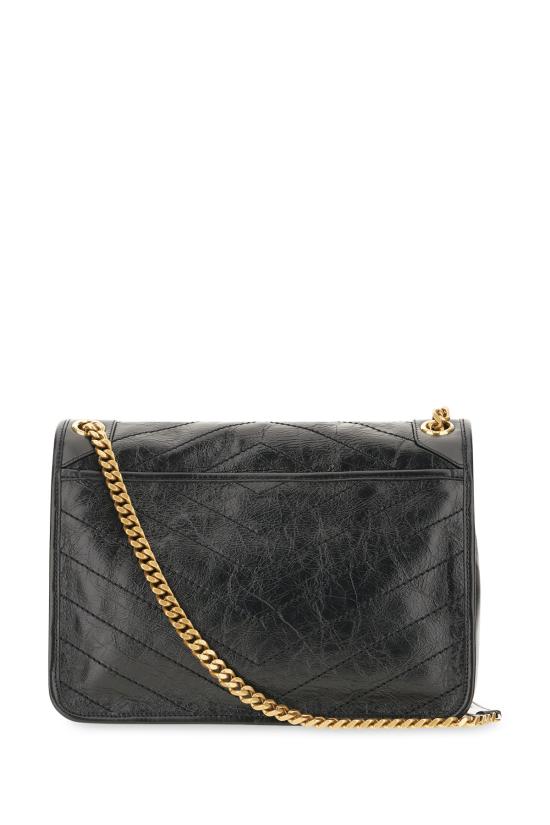 26FW 생로랑 니키 미디움 빈티지 레더 6331840EN07 1000 NERO - SAINT LAURENT