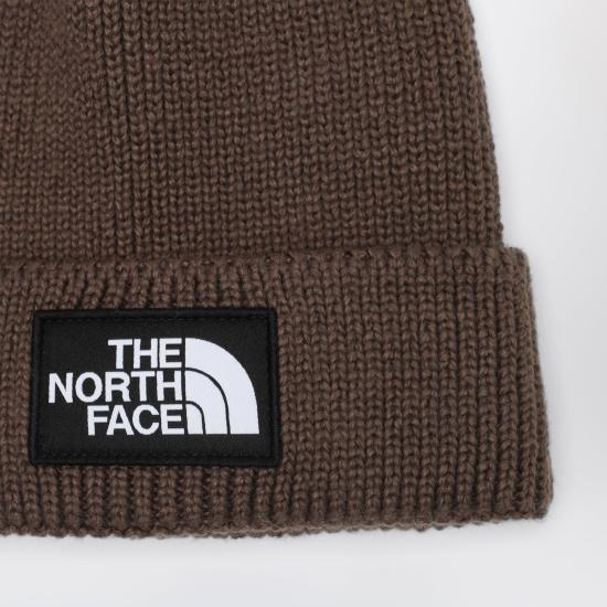 26FW 노스페이스 TNF 로고 박스 커프드 비니 NF0A8CHEPL Brown - NORTH FACE