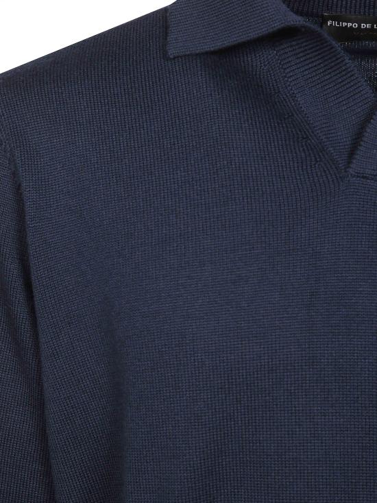 26FW 필리포 드 로렌티스 폴로 티셔츠 PL3MLSKWM8R 890 BLU - FILIPPO DE LAURENTIIS