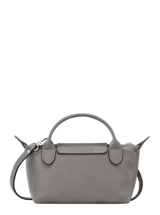 26FW 롱샴 르 플리아쥬 엑스트라 XS 레더 파우치 34205987P55 Grey - LONGCHAMP