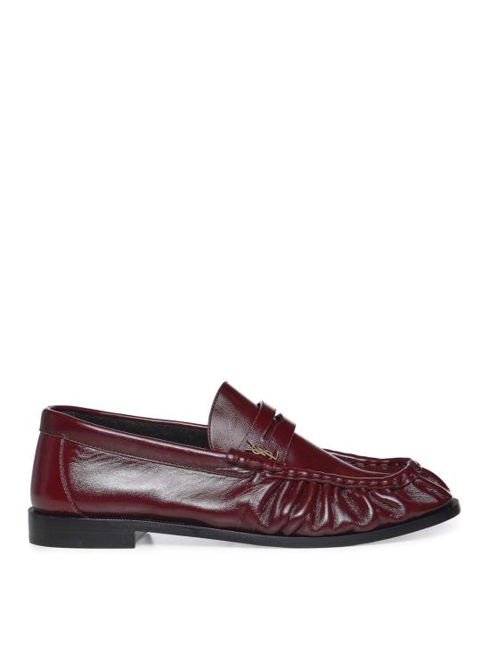 26FW 생로랑 빈티지 보르도 소프트 가죽 로퍼 A001MMAAFGB6629 DARK RED