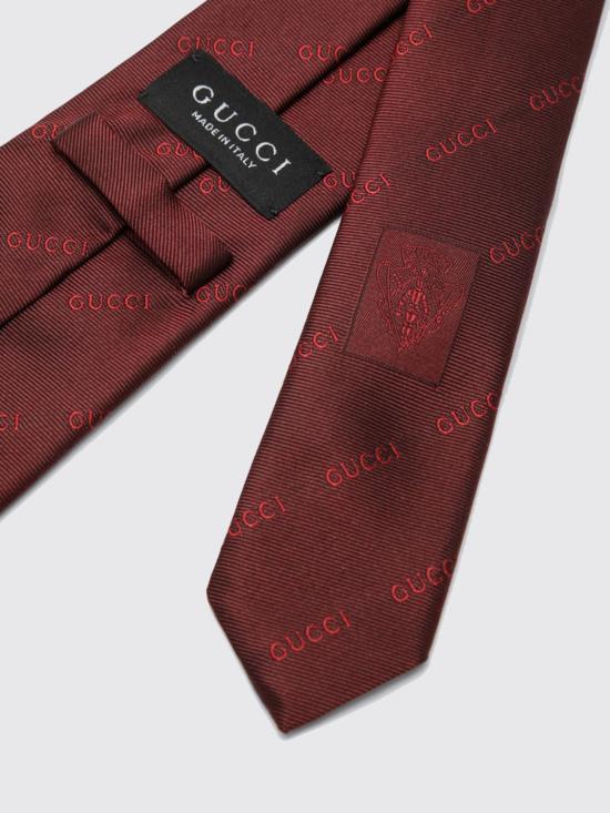 26FW 구찌 실크 자카드 타이 A006WT4E009 6400 Red - GUCCI