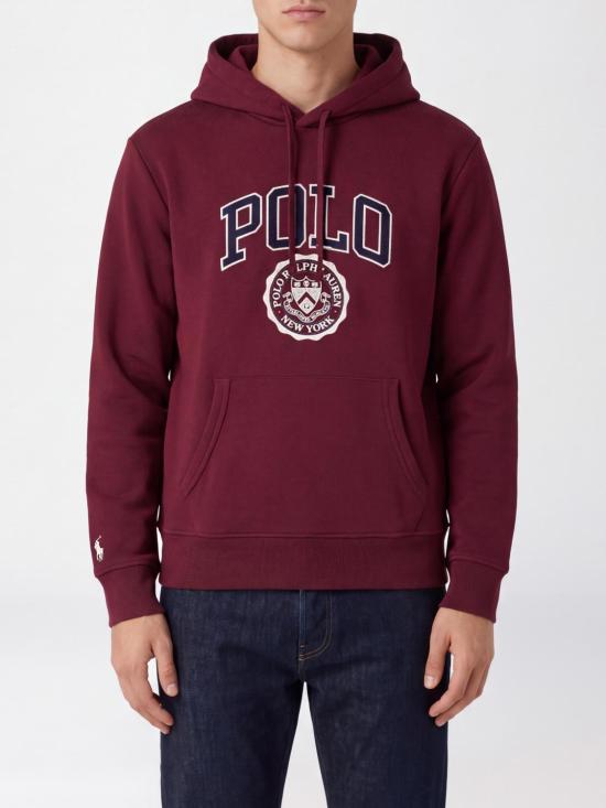 26FW 폴로 랄프로렌 후드 티셔츠 710B26149 005 Red Purple