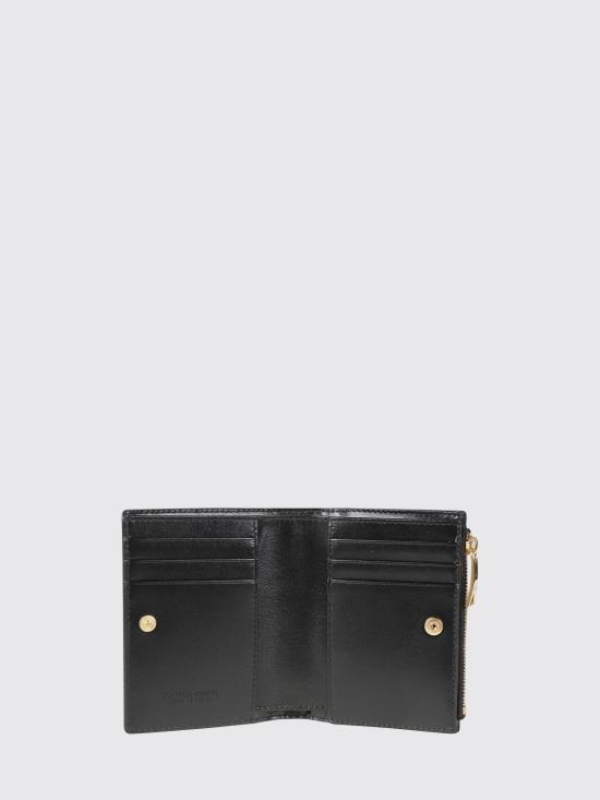 26FW 보테가베네타 인트레치아토 스몰 바이폴드 월렛 742330VCPP3 8425 Black - BOTTEGA VENETA