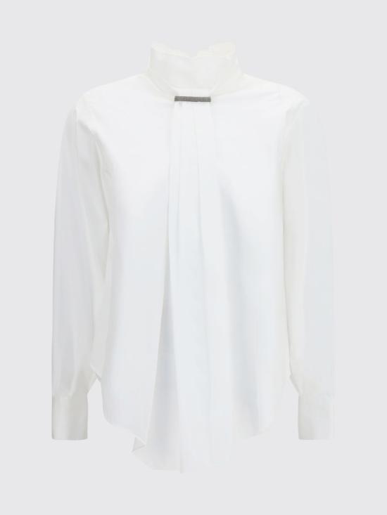 26FW 브루넬로 쿠치넬리 탑 M0091B1G04 C159 White - BRUNELLO CUCINELLI