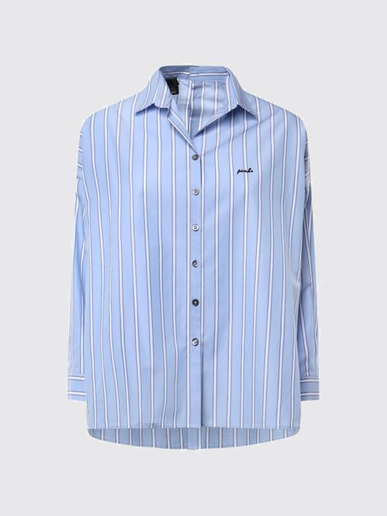 26FW 핑코 셔츠 107320A3HU EZE Gnawed Blue - PINKO