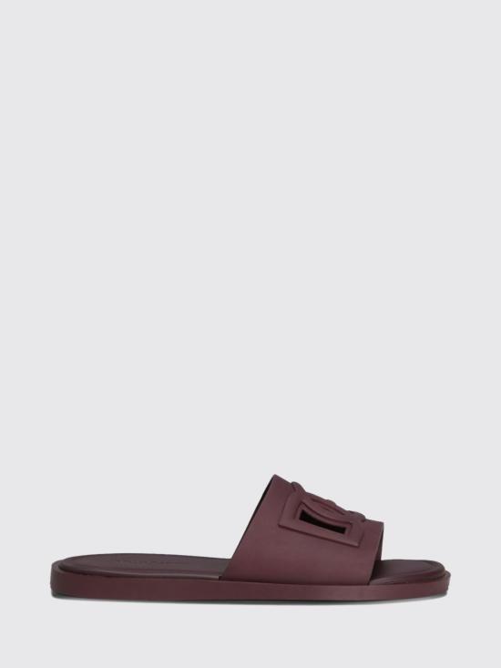 26FW 돌체앤가바나 러버 비치웨어 슬리퍼 CS2215AN994 80308 Burgundy