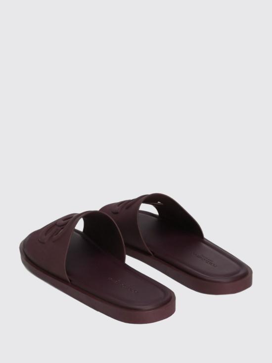 26FW 돌체앤가바나 러버 비치웨어 슬리퍼 CS2215AN994 80308 Burgundy - DOLCE & GABBANA