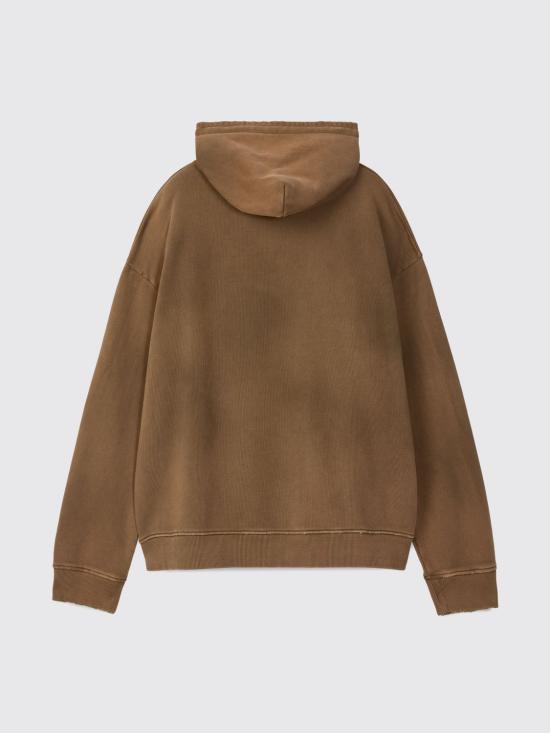 26FW 캠퍼 후드 티셔츠 AU00119 002 OVERSIZED WASHED ZIP HOODIE 0 Brown - CAMPER