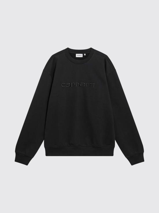 26FW 칼하트 WIP 로고 스웨트셔츠 I030546 00EXX Black - CARHARTT WIP