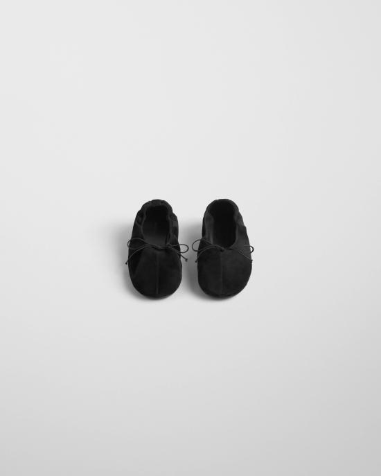 26FW 피비 파일로 게더드 레더 플랫 슈즈 AS95 LT0029900BK BLACK - PHOEBE PHILO