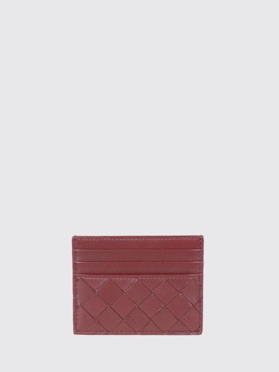 26FW 보테가베네타 인트레치아토 크레딧 카드 케이스 796324VCPP3 2247 Wine - BOTTEGA VENETA