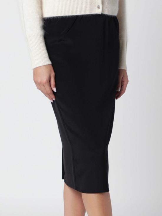26FW 알마다 라벨 스커트 5325SI BL Black - ALMADA LABEL