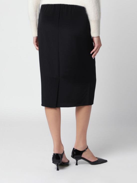 26FW 알마다 라벨 스커트 5325SI BL Black - ALMADA LABEL
