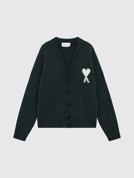26FW 아미 가디건 UKC365UKN0135 A279 Green - AMI