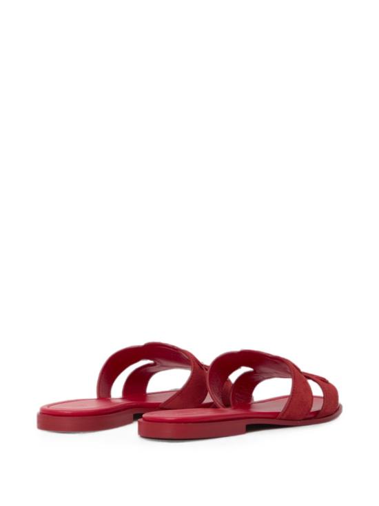 26FW 셀린느 스웨이드 카프스킨 마리나 트리옹프 뮬 368235 122C27AG RED - CELINE