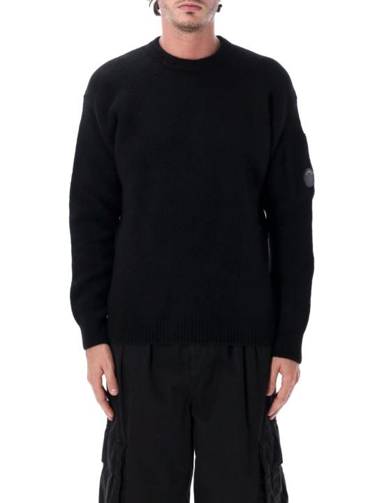 26FW 씨피 컴퍼니 렌즈 울 크루넥 스웨터 렌즈 울 크루넥 스웨터 21CMKN262A110509A999 Black